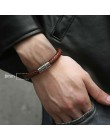 Davieslee męskie bransoletki brązowe czarne plecione skórzane bransoletki dla mężczyzn zapięcie ze stali nierdzewnej hurtownia b