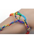 50 sztuk bransoletki dziewczyny bransoletki biżuteria prezent DIY Charm liny bransoletka Rainbow wiele plecionki nici przyjaźń p
