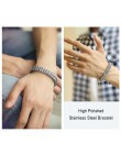 Vnox Vintage fajny podwójny łańcuszek bransoletki dla mężczyzn ze stali nierdzewnej Punk Cubic Chain męski Pulseira