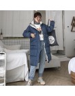Bluza z kapturem płaszcz damski długie kurtki Parka oversize kolor kurtka średniej długości kobiety zima gruba kurtka dół kurtki