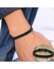 Vnox Vintage fajny podwójny łańcuszek bransoletki dla mężczyzn ze stali nierdzewnej Punk Cubic Chain męski Pulseira
