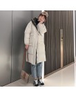 Bluza z kapturem płaszcz damski długie kurtki Parka oversize kolor kurtka średniej długości kobiety zima gruba kurtka dół kurtki