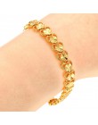 Trendy Plated 24K złota Multi shape Punk bransoletka Curb kubański łańcuch złoty kolor bransoletki dla kobiet mężczyzn biżuteria