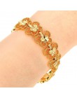 Trendy Plated 24K złota Multi shape Punk bransoletka Curb kubański łańcuch złoty kolor bransoletki dla kobiet mężczyzn biżuteria