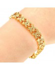Trendy Plated 24K złota Multi shape Punk bransoletka Curb kubański łańcuch złoty kolor bransoletki dla kobiet mężczyzn biżuteria