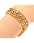 Trendy Plated 24K złota Multi shape Punk bransoletka Curb kubański łańcuch złoty kolor bransoletki dla kobiet mężczyzn biżuteria