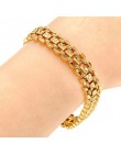 Trendy Plated 24K złota Multi shape Punk bransoletka Curb kubański łańcuch złoty kolor bransoletki dla kobiet mężczyzn biżuteria