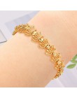 Trendy Plated 24K złota Multi shape Punk bransoletka Curb kubański łańcuch złoty kolor bransoletki dla kobiet mężczyzn biżuteria
