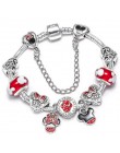 Srebrny Mickey Minnie Charm bransoletki z ładnym Marano koraliki Fit oryginalny grzywny bransoletka dla dzieci specjalny prezent