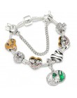 Srebrny Mickey Minnie Charm bransoletki z ładnym Marano koraliki Fit oryginalny grzywny bransoletka dla dzieci specjalny prezent