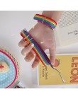 HZ 2020 fajny facet Punk Rainbow Canvas bransoletka regulowany Hip Hop Nylon pleciony pasek bransoletka dla kobiet Man para Part