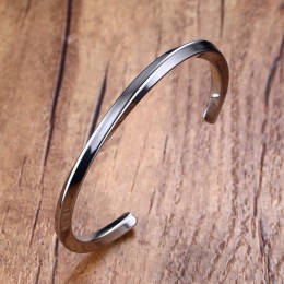 Vnox stal nierdzewna vintage bransoletka dla kobiet mężczyzn Mobius skręcona bransoletka mankietowa Unisex Casual Pulseira panow