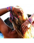 Moon girl brazylia Boho plecione bransoletki dla kobiet przyjaźń czeski Handweave Cotton Rope tanie etniczne urok Pulseras Drops