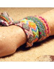 Moon girl brazylia Boho plecione bransoletki dla kobiet przyjaźń czeski Handweave Cotton Rope tanie etniczne urok Pulseras Drops