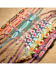 Moon girl brazylia Boho plecione bransoletki dla kobiet przyjaźń czeski Handweave Cotton Rope tanie etniczne urok Pulseras Drops