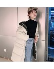 Bluza z kapturem płaszcz damski długie kurtki Parka oversize kolor kurtka średniej długości kobiety zima gruba kurtka dół kurtki