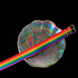 HZ 2020 fajny facet Punk Rainbow Canvas bransoletka regulowany Hip Hop Nylon pleciony pasek bransoletka dla kobiet Man para Part