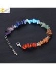 CSJA 7 Chakra Reiki bransoletki damskie Chain Link karabińczyk Healing Balance naturalny Chip kamień koraliki medytacja Rainbow 
