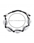 Czeski naturalne morskie powłoki bransoletki anklet ręcznie dzianiny liny elastyczne zroszony Pulseira DIY biżuteria plażowa akc