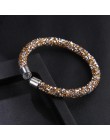 RscvonM Exquisite kryształ bransoletka mankietowa marki otwarte bransoletki typu bangle Pulseira Feminina dla kobiet Bijoux nowa