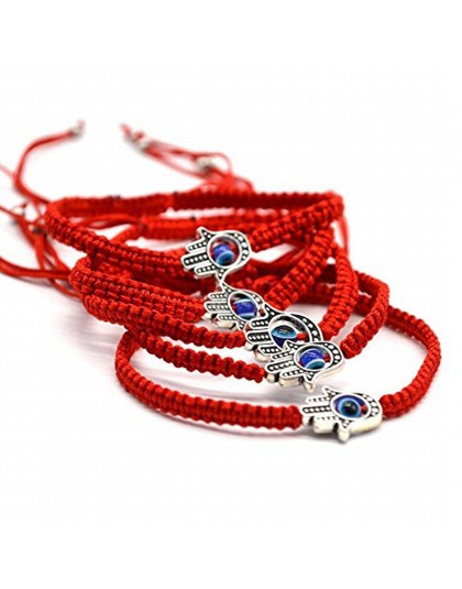 Ręcznie plecione liny Lucky bransoletka z czerwonego sznurka Evil Eye Charm bransoletki dla kobiet przynoszą szczęście spokojny 