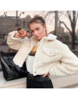 Simenual przytulne Faux Lambswool kurtki z polaru damskie jesienne zimowe ciepłe modne płaszcze z długim rękawem Casual kieszeń 