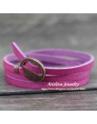 Anslow nowy projekt moda biżuteria hurtowych Vintage wielowarstwowe Wrap skórzana bransoletka dla kobiet mężczyzn 65cm prezent L