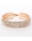 Minmin złoty/srebrny kolor bransoletki dla kobiet kryształ Rhinestone tenis Chain Link bransoletki bransoletki ślubne biżuteria 