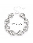 2019 nowy Fahison eleganckie jasne kobiety Lady Rhinestone Crystal bransoletka z metalowym łańcuszkiem bransoletka biżuteria ślu