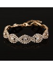 Minmin złoty/srebrny kolor bransoletki dla kobiet kryształ Rhinestone tenis Chain Link bransoletki bransoletki ślubne biżuteria 