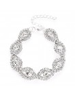 2019 nowy Fahison eleganckie jasne kobiety Lady Rhinestone Crystal bransoletka z metalowym łańcuszkiem bransoletka biżuteria ślu
