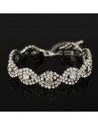Minmin złoty/srebrny kolor bransoletki dla kobiet kryształ Rhinestone tenis Chain Link bransoletki bransoletki ślubne biżuteria 