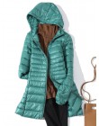 7XL Winter Woman wyściełana długa kurtka z kapturem biała kaczuszka żeński płaszcz Ultra lekkie cienkie solidne kurtki płaszcz p