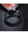 RscvonM Exquisite kryształ bransoletka mankietowa marki otwarte bransoletki typu bangle Pulseira Feminina dla kobiet Bijoux nowa