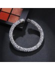 RscvonM Exquisite kryształ bransoletka mankietowa marki otwarte bransoletki typu bangle Pulseira Feminina dla kobiet Bijoux nowa