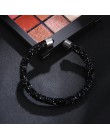 RscvonM Exquisite kryształ bransoletka mankietowa marki otwarte bransoletki typu bangle Pulseira Feminina dla kobiet Bijoux nowa