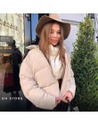 FORERUN Fashion Bubble Coat solidny standardowy kołnierz ponadgabarytowy krótka kurtka zimowa jesień kobiet rozdymka kurtka Park