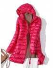 7XL Winter Woman wyściełana długa kurtka z kapturem biała kaczuszka żeński płaszcz Ultra lekkie cienkie solidne kurtki płaszcz p