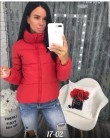 FORERUN Fashion Bubble Coat solidny standardowy kołnierz ponadgabarytowy krótka kurtka zimowa jesień kobiet rozdymka kurtka Park