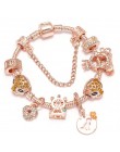 TOGORY New Fashion Grystal & Glass słonecznik Dangles Charm bransoletka Fit wąż łańcuch DIY delikatna bransoletka dla damska biż