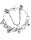 TOGORY New Fashion Grystal & Glass słonecznik Dangles Charm bransoletka Fit wąż łańcuch DIY delikatna bransoletka dla damska biż