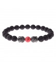 Urok budda i bransoletka evil eye kobiety 8mm elastyczny okrągły jasnoczarny kamień Chakra bransoletki mężczyźni Erkek Bileklik 