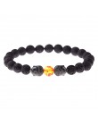 Urok budda i bransoletka evil eye kobiety 8mm elastyczny okrągły jasnoczarny kamień Chakra bransoletki mężczyźni Erkek Bileklik 