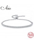 Moda 925 Sterling Silver regulowany urok bransoletki z musujące jak kryształ cyrkon dla kobiety biżuteria prezent