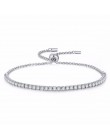 Moda 925 Sterling Silver regulowany urok bransoletki z musujące jak kryształ cyrkon dla kobiety biżuteria prezent