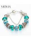 VIOVIA 2019 Hot sprzedaży kryształowe wiszące bransoletki dla kobiet DIY koraliki Fit Pan oryginalne bransoletki i Bangles biżut