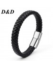 2018 ograniczona Pulseira Masculina Pulseira Feminina 21cm pleciona skóra pu bransoletki dla bransoletka i bransoletka moda męsk