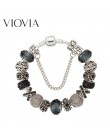 VIOVIA 2019 Hot sprzedaży kryształowe wiszące bransoletki dla kobiet DIY koraliki Fit Pan oryginalne bransoletki i Bangles biżut