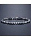 Solidna 925 sterling silver 4mm 18cm CZ bransoletka tenisowa bransoletka dla kobiet biżuteria ślubna hurtownia party prezent S47