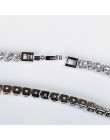 Solidna 925 sterling silver 4mm 18cm CZ bransoletka tenisowa bransoletka dla kobiet biżuteria ślubna hurtownia party prezent S47